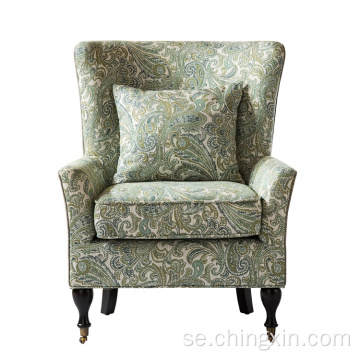 Blomma Fabric Fritid Beväpnad Accent Chair With Casters